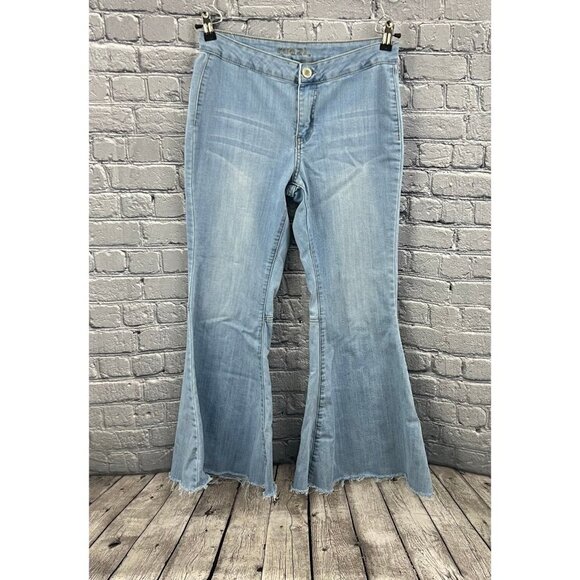 Rue21 Lightwash Flare Jeans Bell Bottoms High Waist 7 - Picture 1 of 9